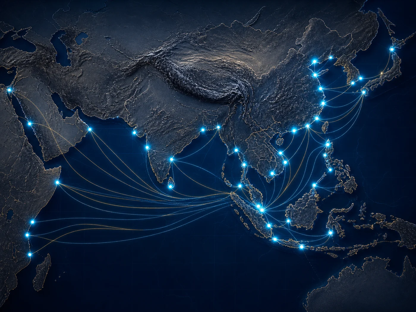 Marvanta shipping routes connecting Asian ports with Africa